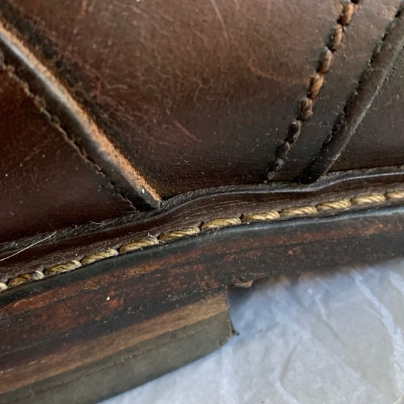 P W Minor Vtg Brown leather Oxfords size 11 1/2 Goodyear Welt Dress Shoes - Picture 15 of 16
